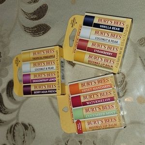 BUNDLE OF BURT'S BEES MOISTURING LIP BALMS